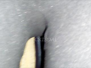 Le quise tocar in leggings und dejo