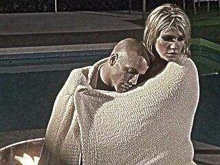 Brünette mit echten dicken Titten doggy style gefickt